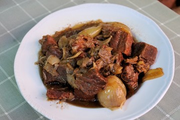 Kleftiko or Klephtiko (means “in the style of the klephts”) – traditional Cypriot dish entailing lamb slow-cooked in a sealed pit with onions