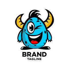 Modern mascot monster logo.Vector illustration.