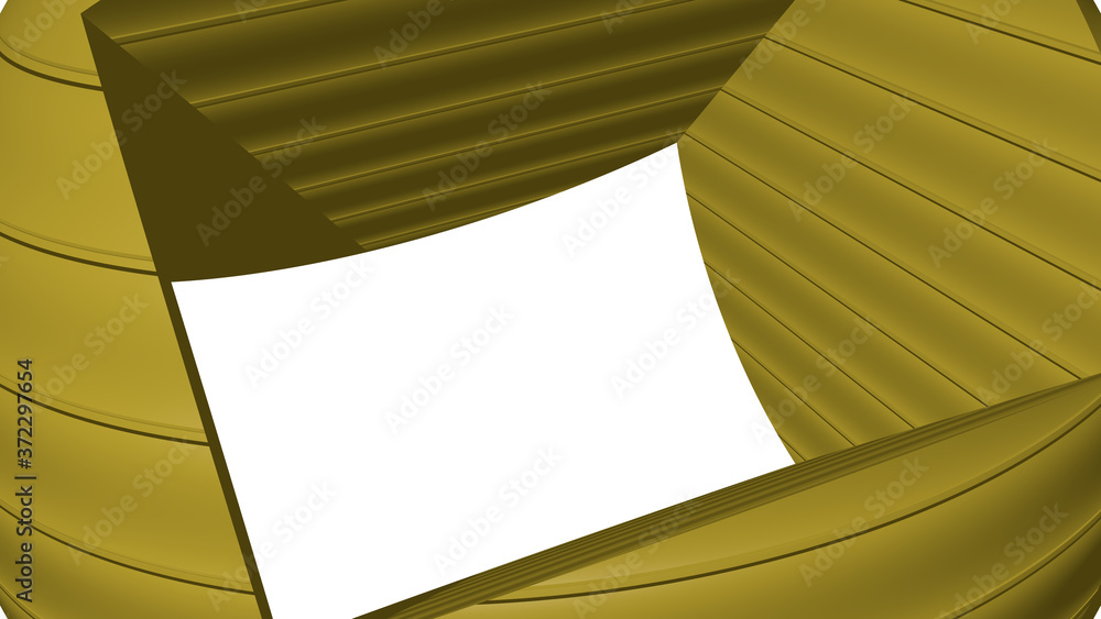 Poster 3d illustration of a textured background in dark golden rod color and white with circles for documen