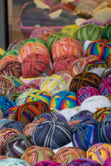 colorful wool yarn