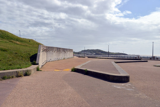 Climbing wall on morecambe promenade