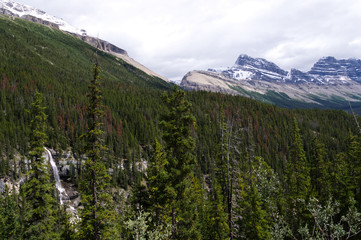 A Grand Mountain View with Bridal Veil Falls