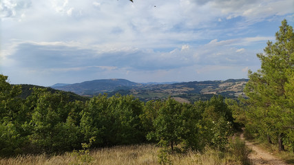 Scorcio nel comune di genga delle Marche in italia