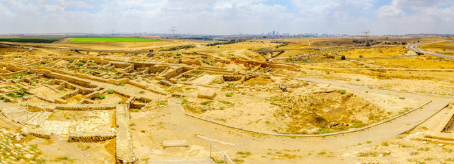 Panoramic view of Tel Beer Sheva archaeological site