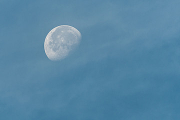 The Moon, some Clouds, and the Sky