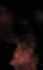 Star field in galaxy space with colorful nebula. Sci fi background of deep space. Ethereal wallpaper.