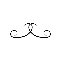 decorative dividers icon, silhouette style