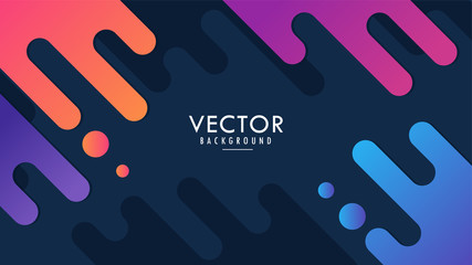 Round Shape Colorful Cover Background Wallpaper. Minimalist Design Graphic Vector.