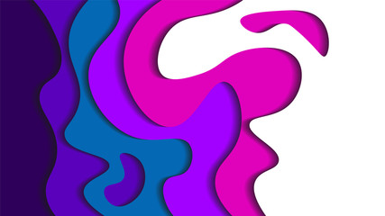 Background, Wallpaper. Wavy, Wave, Liquid, Fluid, Paper Cut. Colorful Design Abstract Modern Minimalist. Vector EPS10