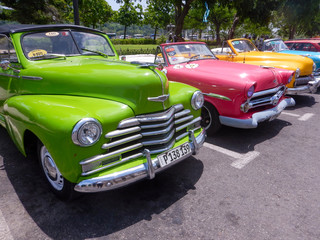 Havana Cuba American cabriolet vintage cars