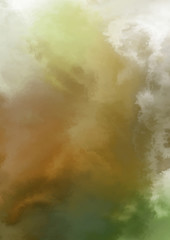 Abstract colorful watercolor on white background. Digital art painting.