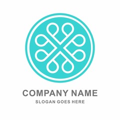 Geometric Ornament Cross Business Company Vector Logo Design