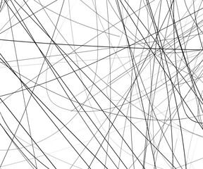 Random chaotic lines with selective focus. Abstract background pattern