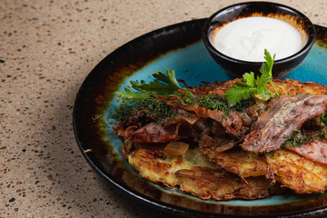 the concept of a beautiful dish on a plate