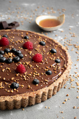chocolate cake on the table