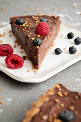 chocolate cake on a plate