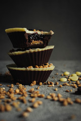 Chocolate cupcake - Vegan, with peanut-butter jelly