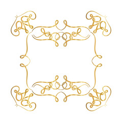 Isolated gold ornament frame design of Decorative element theme Vector illustration