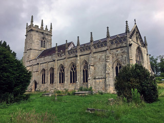 Fototapeta na wymiar A view of Battlefields Church in North Shropshire