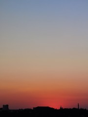 Fototapeta premium sunset over the city