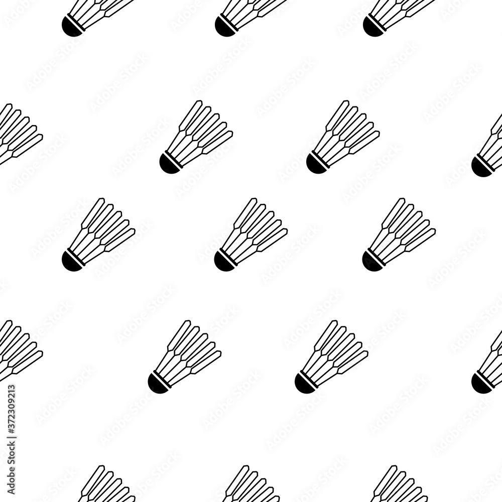 Poster seamless pattern object shuttle isolated on white background