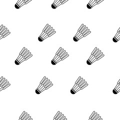 Seamless pattern object shuttle isolated on white background