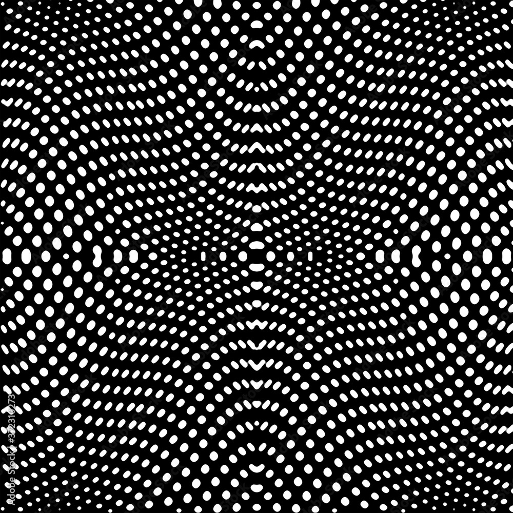 Wall mural Black and White Geometric Kinetic Seamless Pattern