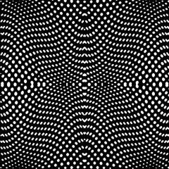 Black and White Geometric Kinetic Seamless Pattern