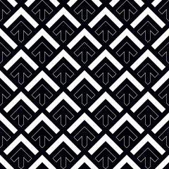 Arrows, chevrons wallpaper. Japanese mountains motif. Ancient mosaic backdrop. Oriental pattern background. Ethnic ornament. Folk image. Digital paper, textile print, web design. Seamless illustration