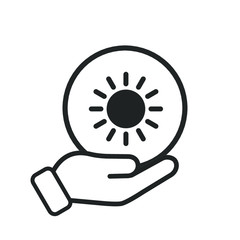 hand holding a sun sign