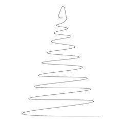 Fototapeta na wymiar Christmas tree on white background. Vector illustration