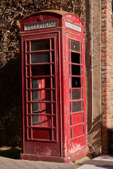 Old British Phone Booth. An old British telephone booth.

