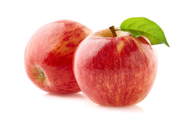Fototapeta na wymiar Apples in closeup on white background