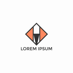 ABSTRACT SIMPLE ILLUSTRATION SQUARE EDGE LOGO DESIGN VECTOR FOR YOUR BUSINESS