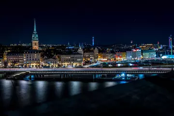 Zelfklevend Fotobehang Stockholm stockholm by night