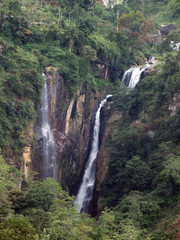 waterfall in the mountains