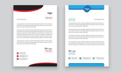 Simple creative modern letter head templates for your project design, Vector illustration.