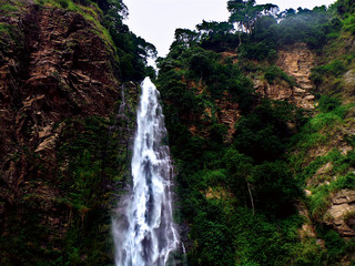 waterfall in the mountains
