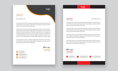 Simple creative modern letter head templates for your project design, Vector illustration.