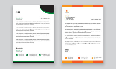 Simple creative modern letter head templates for your project design, Vector illustration.