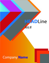 Cover Design Template Background orange and red