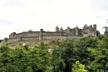 Fototapeta na wymiar A view of Carcassonne in France