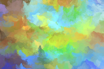 Obraz premium Abstract background of colorful brush strokes. Brushed vibrant wallpaper. Painted artistic creation. Unique and creative illustration.