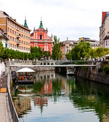 view of the old town of Ljubljana