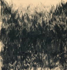 Hand painted acrylic abstract on textured colored paper