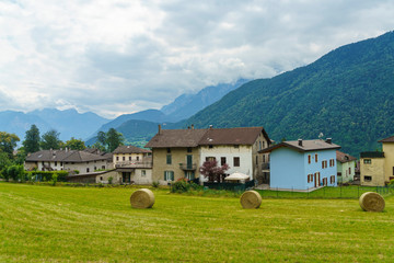 Fototapeta na wymiar Roncegno, old village in Valsugana, Trentino, italy