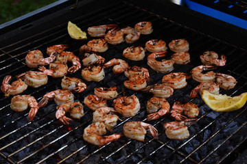 shrimp on the grill