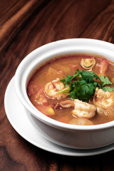 thai tom yum kung spicy and sour shrimp soup