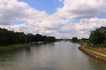 Blick auf den Dortmund-Ems-Kanal in der Nähe von Münster