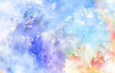 Brushed Painted Abstract Background. Brush stroked painting. Artistic vibrant and colorful wallpaper..